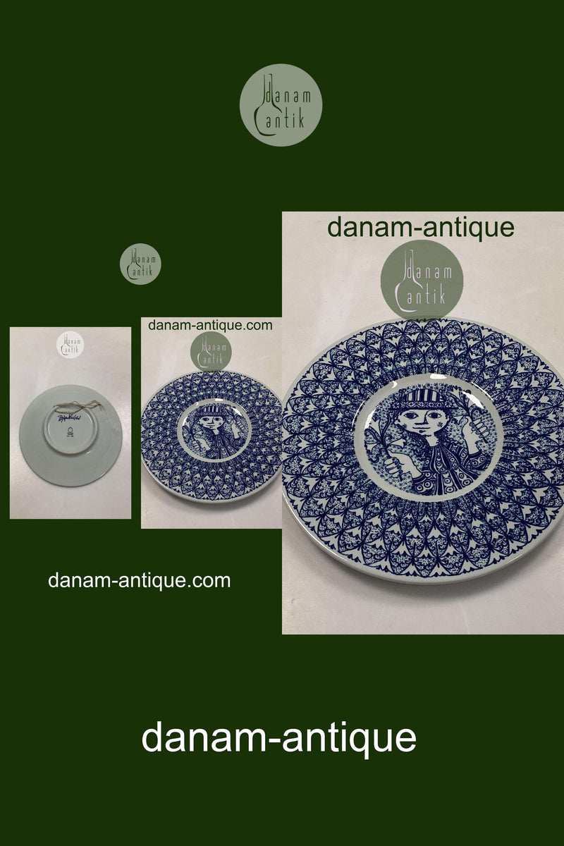 Bjørn Wiinblad Nymølle Blå Vægplatte No. 85