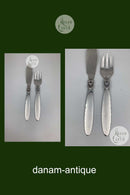 10er-Set Georg Jensen Sterling Silber Kaktusfischmesser und Gabeln Nr. 61 und 62