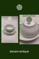 Royal Copenhagen Hvid Juliane Marie Bouillon Kop og underkop No 12490