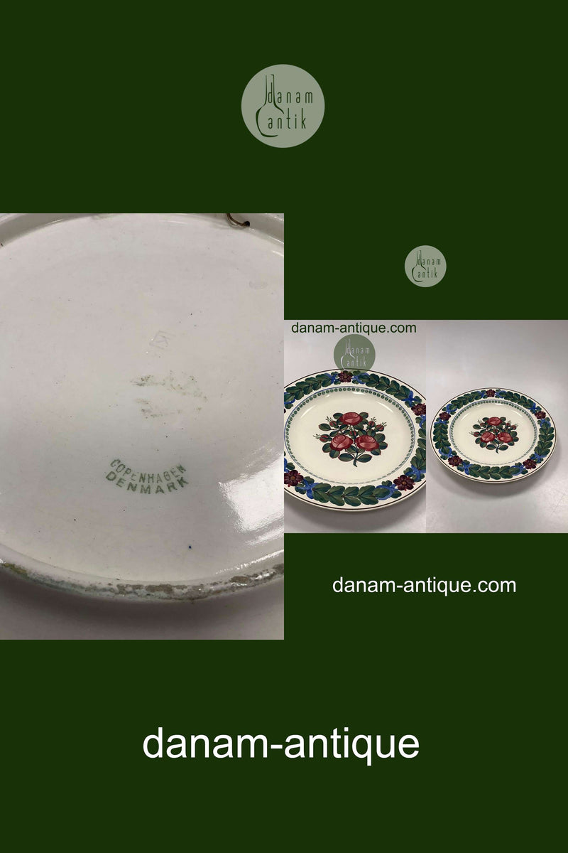 Aluminia Stor Vægplatte med Rosen Motif No 702