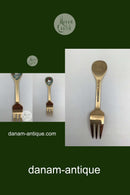 A. Michelsen 圣诞蛋糕叉 1981 纯银镀金珐琅