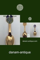 A. Michelsen Christmas Tea Spoon 1986 Gilded Sterling Silver with enamel