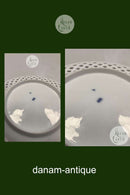 Royal Copenhagen Blauer geriffelter durchbrochener Teller Antik