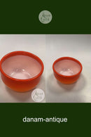 Holmegaard Palet / Carnaby Orange Glass Bowl