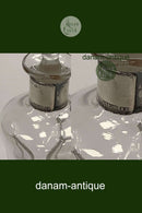 Holmegaard Dragsted Glas Karaffel med sølvbånd