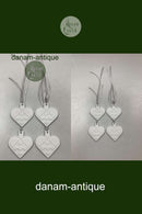 Royal Copenhagen 4er-Set Weihnachtsherzen aus Bisquit Ornamente