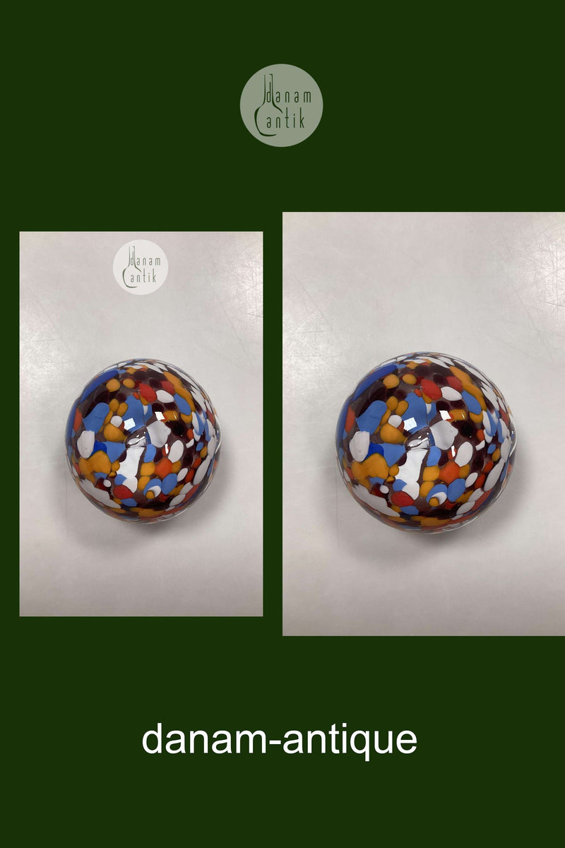 Multifarvet Brevvægt i Glas