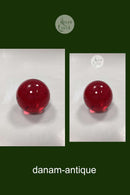 Rød Brevvægt i glas