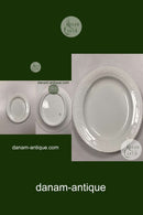 Royal Copenhagen Weiß Flora Danica Perle Oval servieren Schüssel Nr. 3516