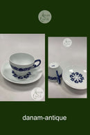 ビング＆グロンダール アール・ヌーボー ブルー＆ホワイト コーヒーカップ