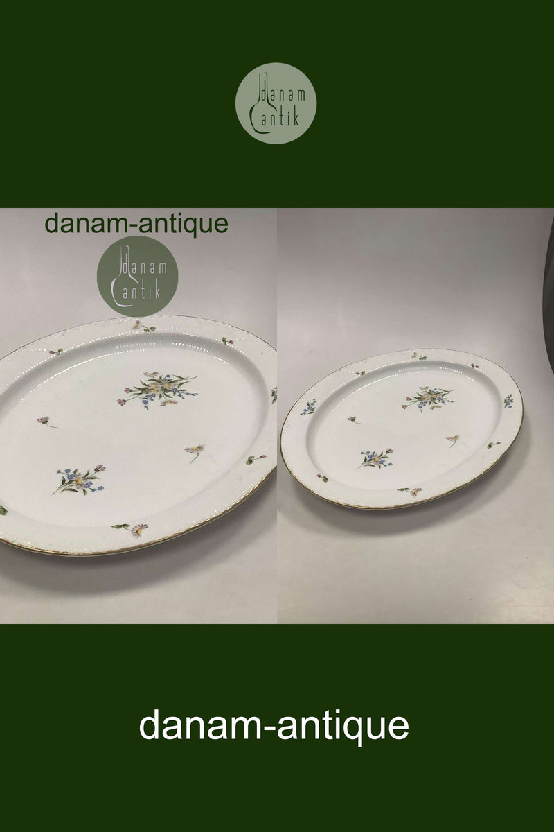 皇家哥本哈根新艺术派半花边大椭圆盘