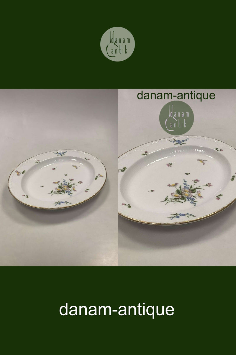 Royal Copenhagen Art Nouveau Halvblonde Ovalt Fad