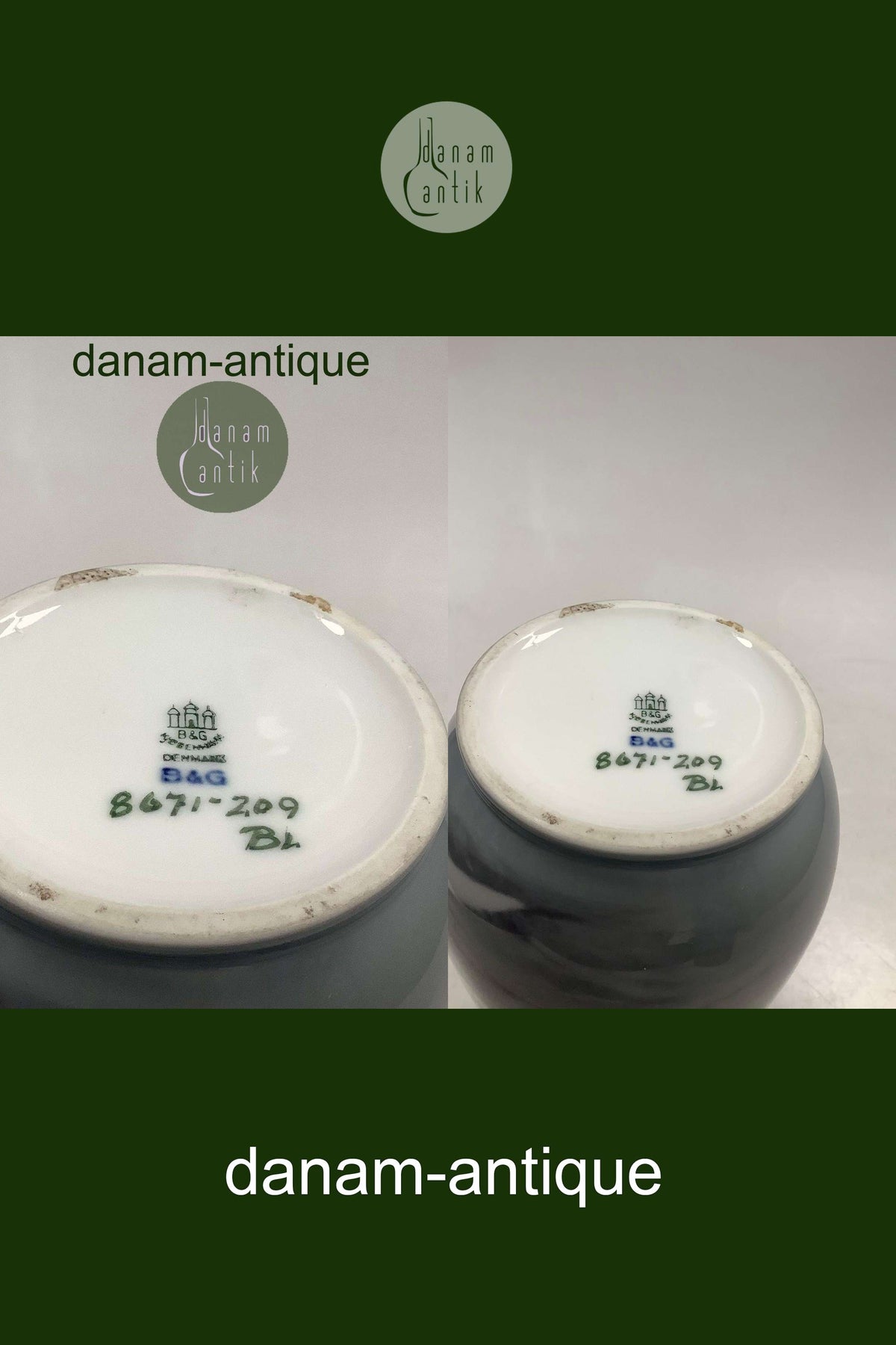 Bing and Grondahl 新艺术花瓶No 8671 / 209