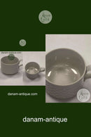 Bing和Grondahl/Kronjyden炻器白色糖果咖啡杯No 305