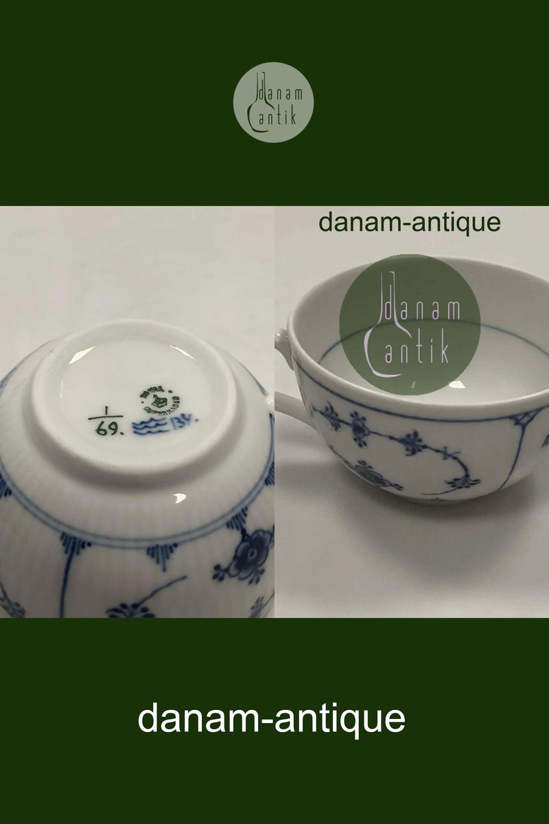 Royal Copenhagen Musselmalet Riflet Stor Kop No 69