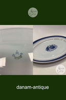 Royal Copenhagne / Aluminia Blau Tranquebar Oval Servierschale Nr. 931
