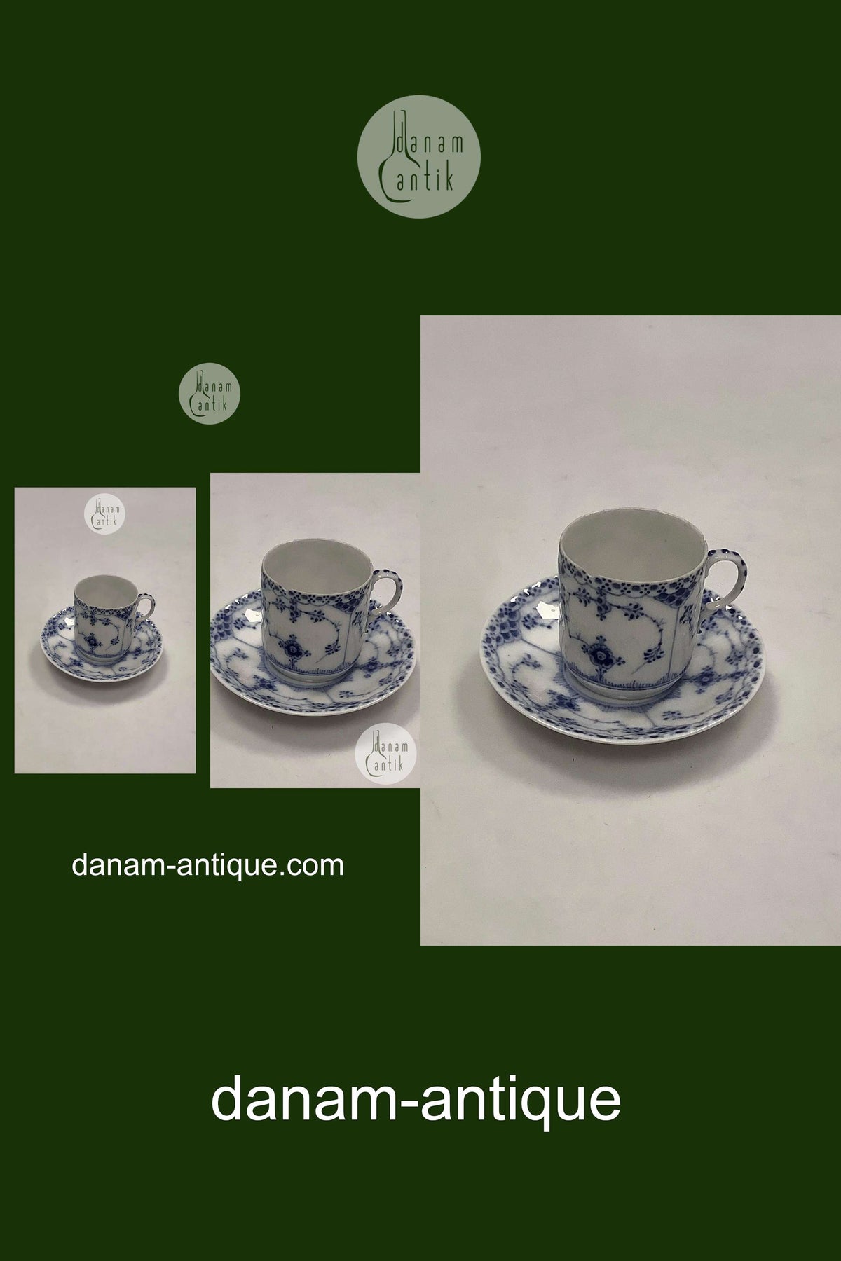 ロイヤル コペンハーゲン ブルーフルーテッド ハーフレース ミニカップ