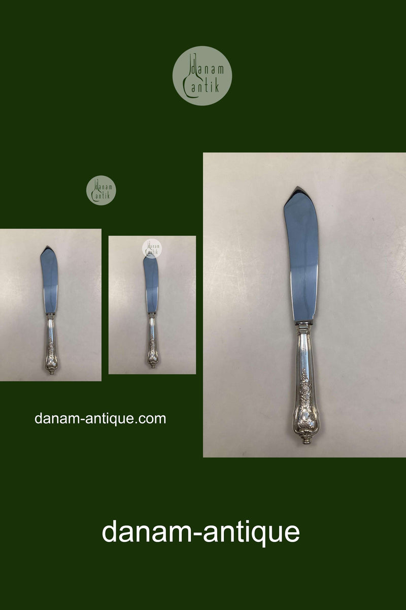 Georg Jensen Rosenborg Sølvplet Lagkagekniv