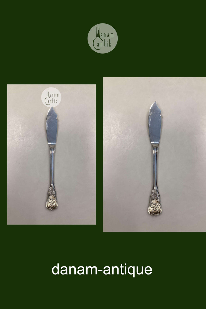 Georg Jensen Rosenborg Sølvplet Fiskekniv