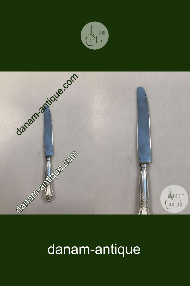 Georg Jensen Rosenborg Sølvplet Frokostkniv