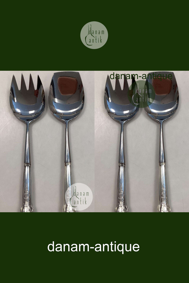 Georg Jensen Rosenborg Sølvplet Salatbestik