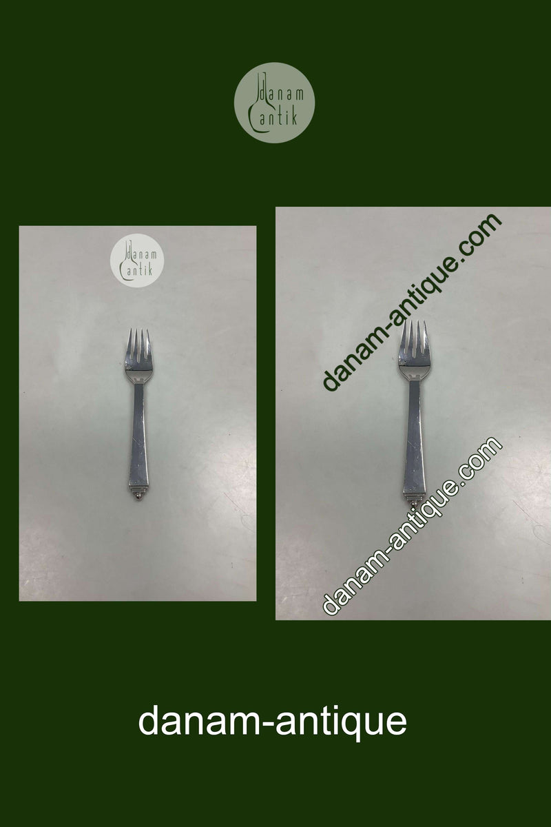 Georg Jensen Pyramide EPNS Sølvplet Fiskegaffel