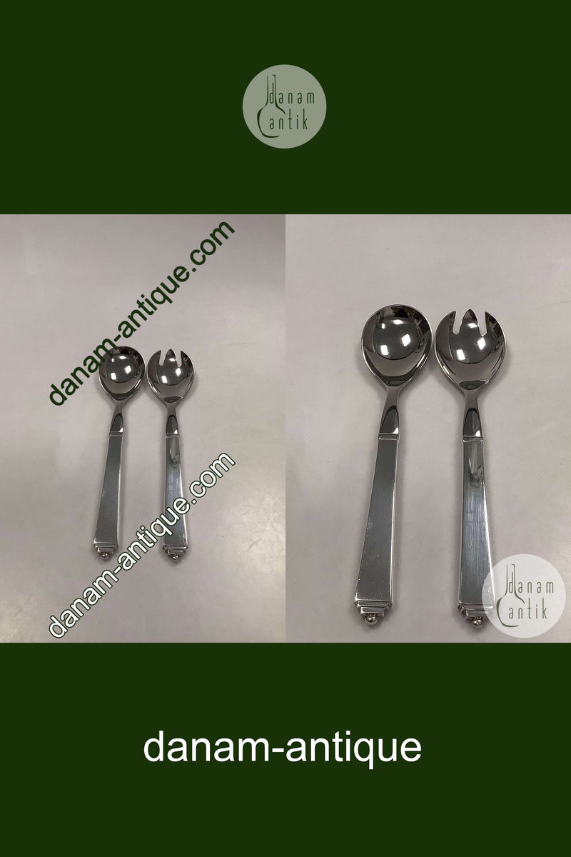 ジョージ ジェンセン ピラミッド EPNS シルバープレート サラダセット