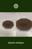 Bing og Grøndahl (Kronjyden) Brun Umbra Azur 8-kantet sidetallerken