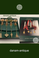 4 Georg Jensen Lyseholdere til Adventskrans i Forgyldt metal