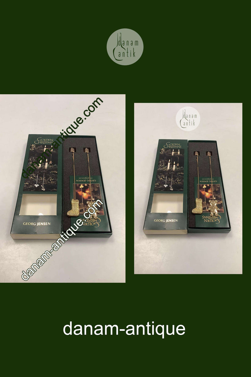 Georg Jensen Golden Christmas Lyseholder - Bamse og Julesok 2003