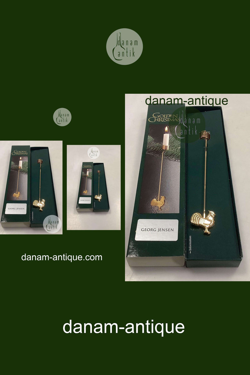 Georg Jensen Golden Christmas Lyseholder - Hane 1999
