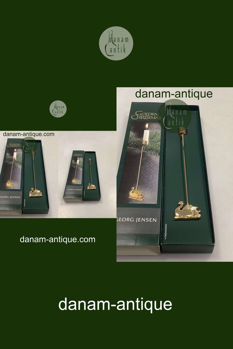 Georg Jensen Golden Christmas Lyseholder - Svane 2000