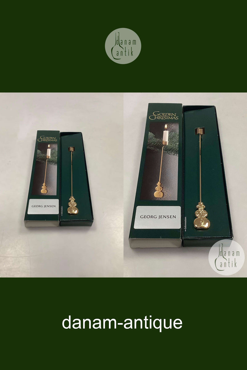 Georg Jensen Golden Christmas Lyseholder - Snemand 1999