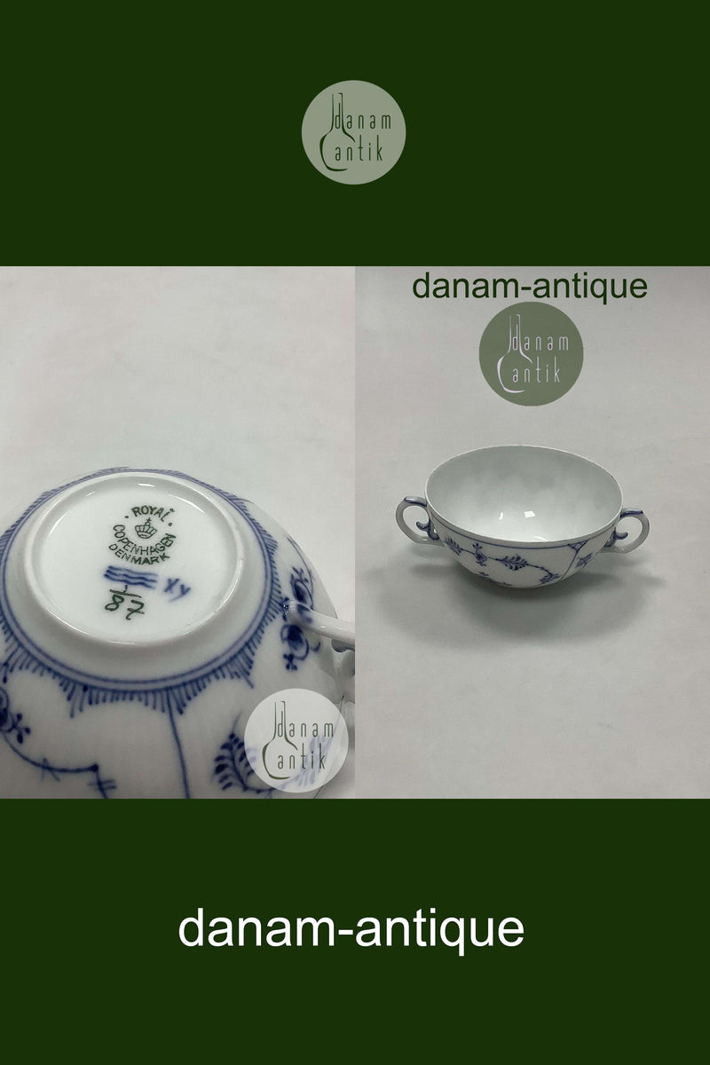 Royal Copenhagen Musselmalet Riflet Bouillon Kop No 87