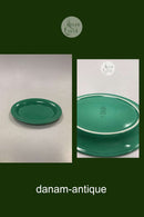 Royal Copenhagen Ursula Ovaler Teller in Dunkelgrün Nr. 085