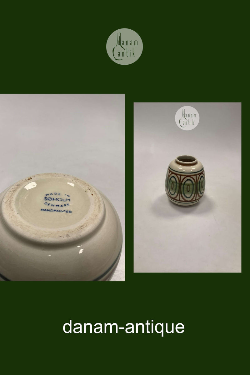 Søholm Keramik Vase Danmark Grøn Moderne