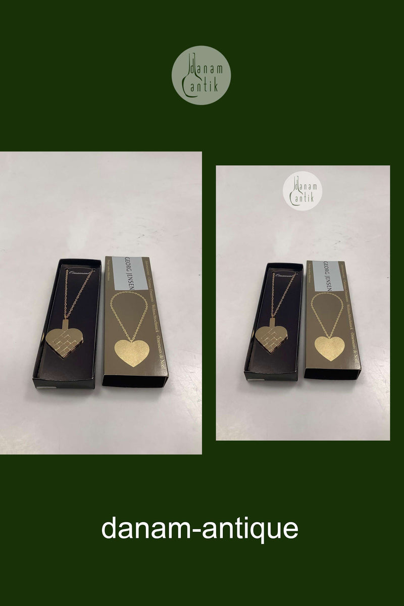 Georg Jensen Ornament Forgyldt Flettet Hjerte 1997