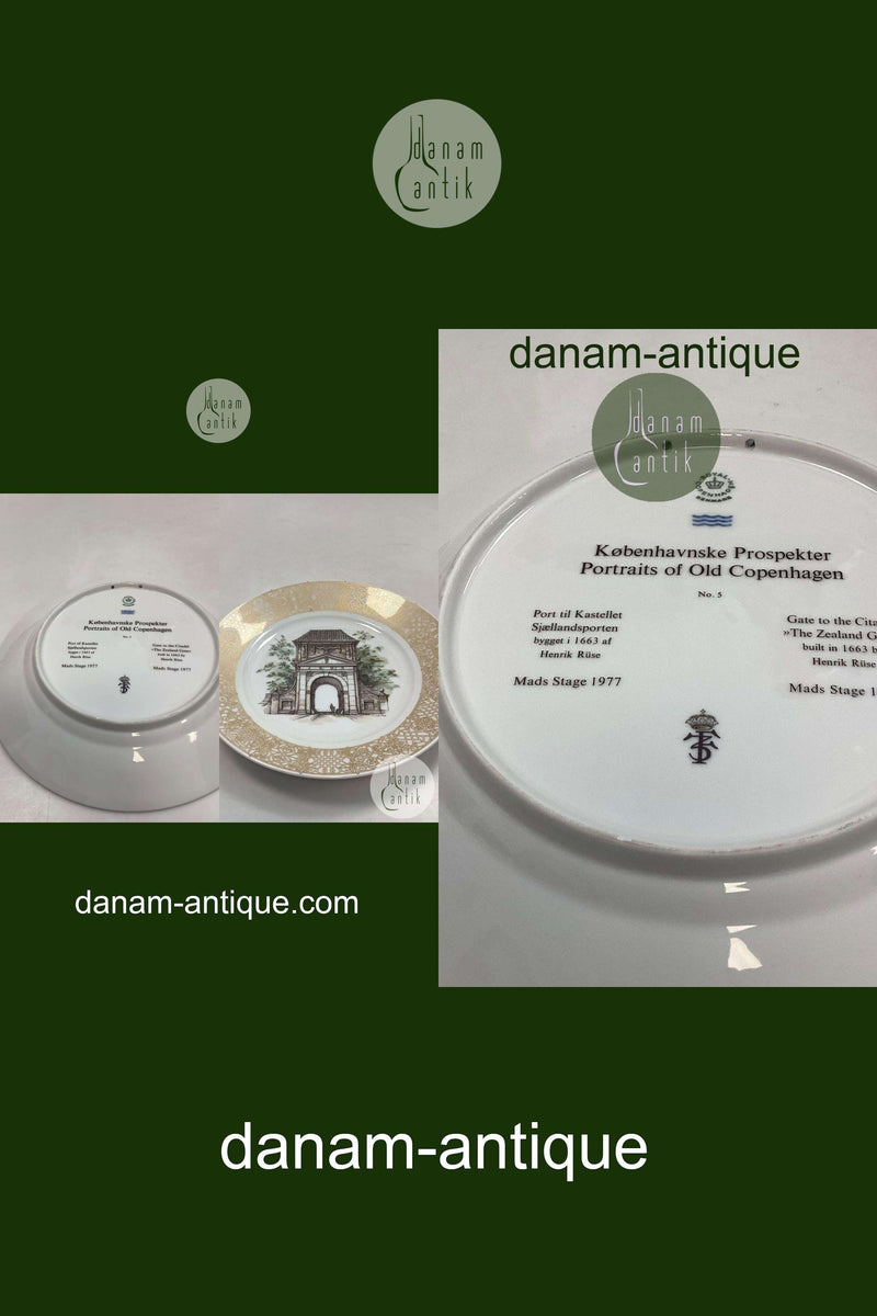 Royal Copenhagen Platte Københavnske Prospekter Kastellet No 5 Mads Stage 1977