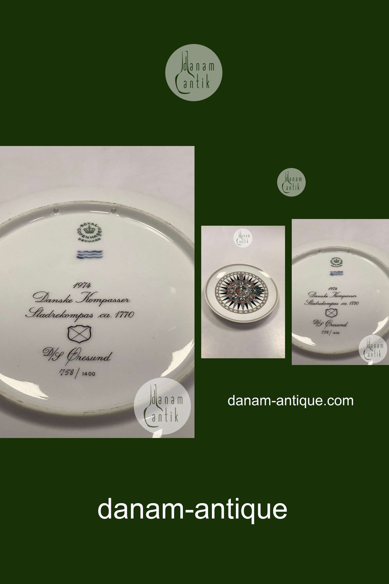 Royal Copenhagen Kompas Platte fra 1974