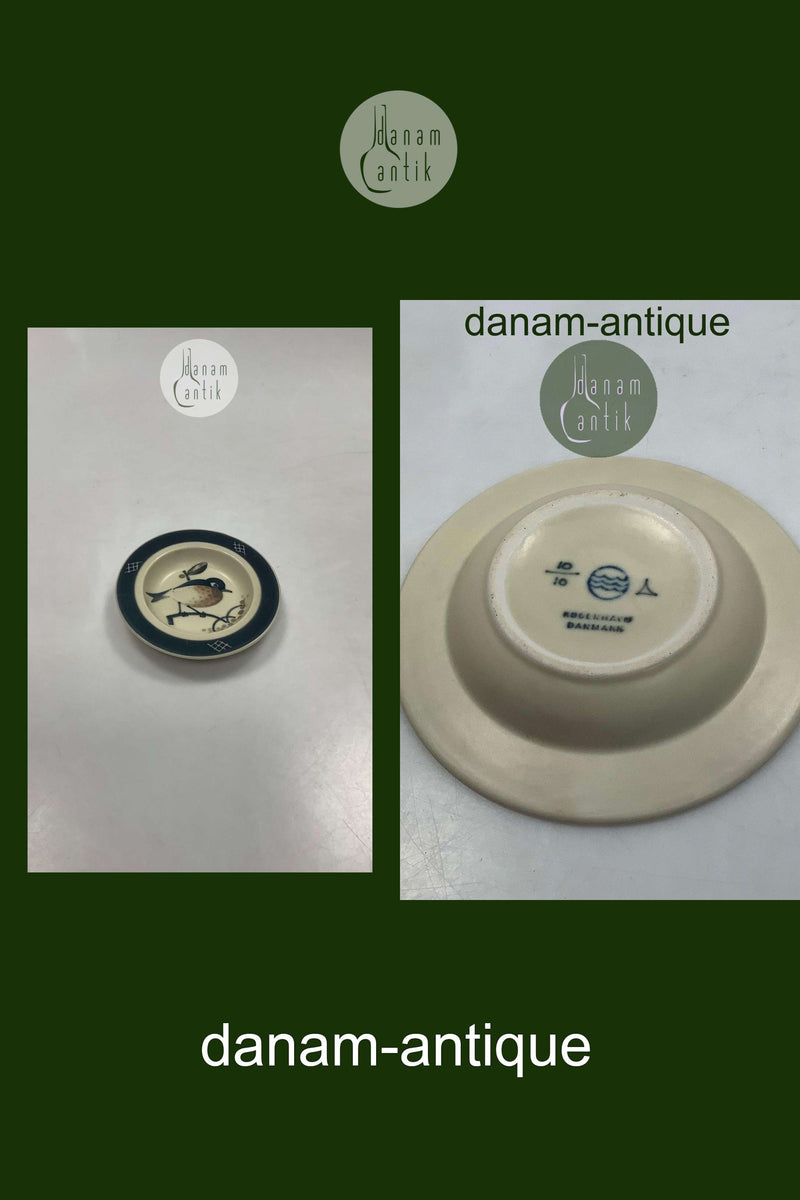 Royal Copenhagen skål i Mat Jern Glasur med Fugl No 10 / 10