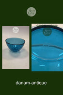 Orrefors Fuga Rund Glas Skål i blå Sverige