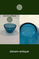 Orrefors Fuga Rund Glas Skål i blå Sverige