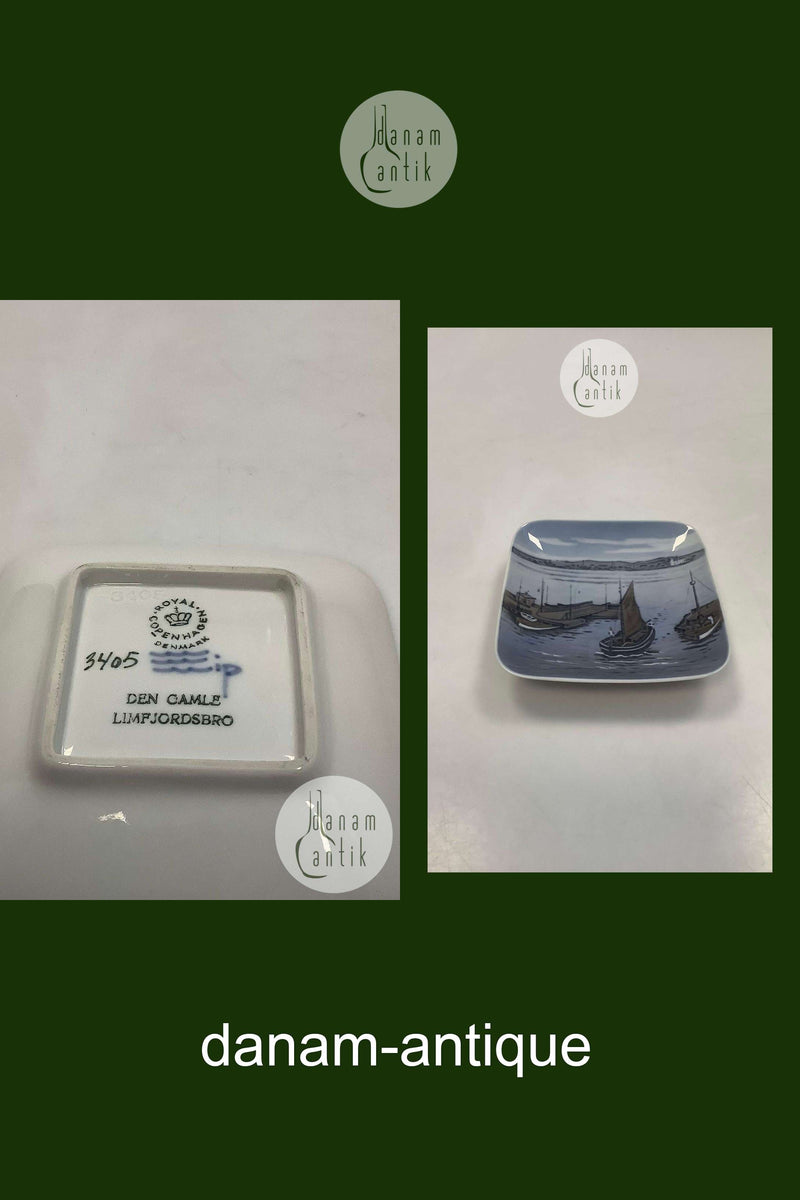 Royal Copenhagen Skål og askebæger No 3405 Den Gamle Limfjordsbro