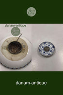 Royal Copenhagen Blue Fluted Blue Fluted Full Lace Light Cuff with mounted 2-Crown Coin No 1009