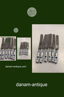 Royal Copenhagen Musselmalet Riflet Spisekniv  Måler 24,5 cm / 9.65 inch.