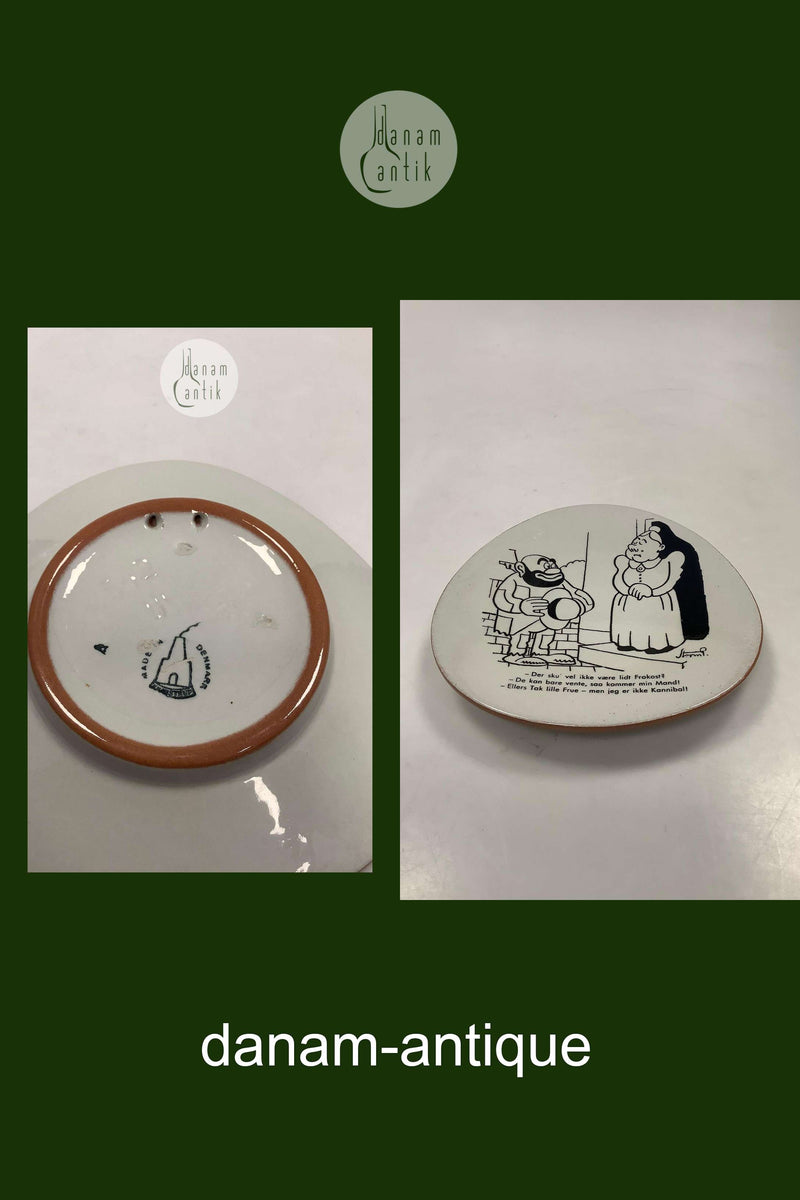 Knabstrup Platte med Storm P. Motiv og Vers