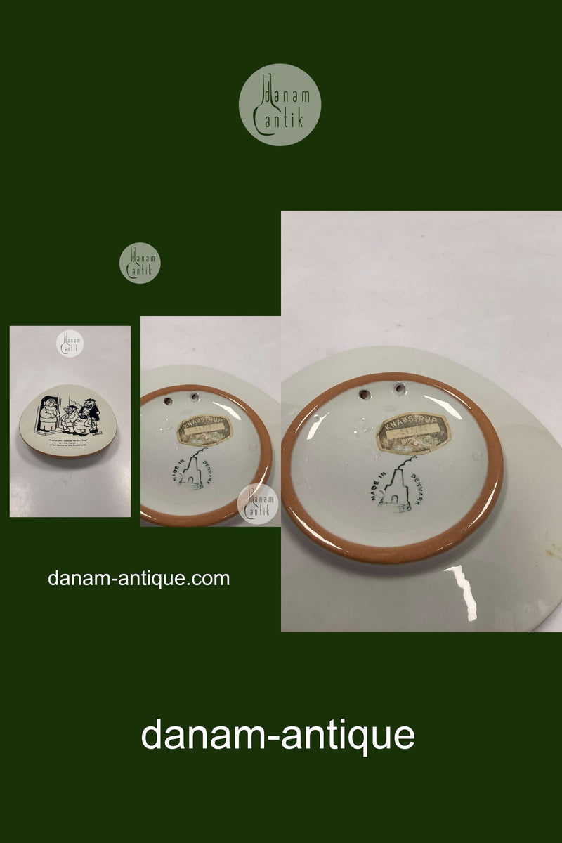 Knabstrup Platte med Storm P. Motiv og Vers