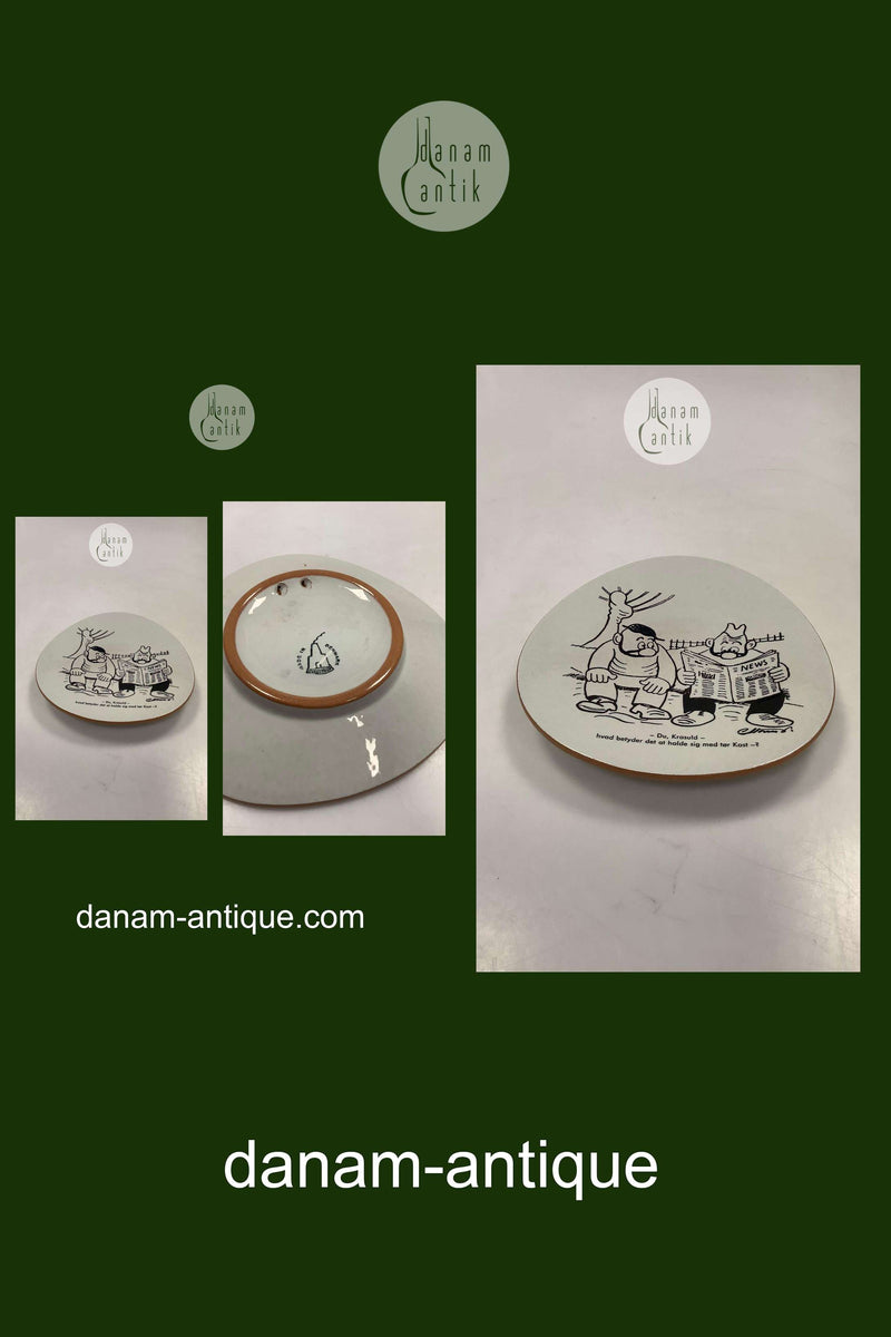 Knabstrup Platte med Storm P. Motiv og Vers