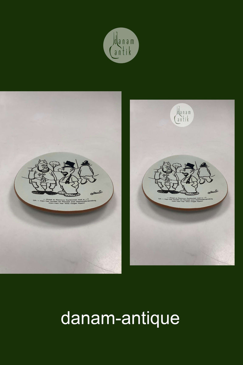 Knabstrup Platte med Storm P. Motiv og Vers