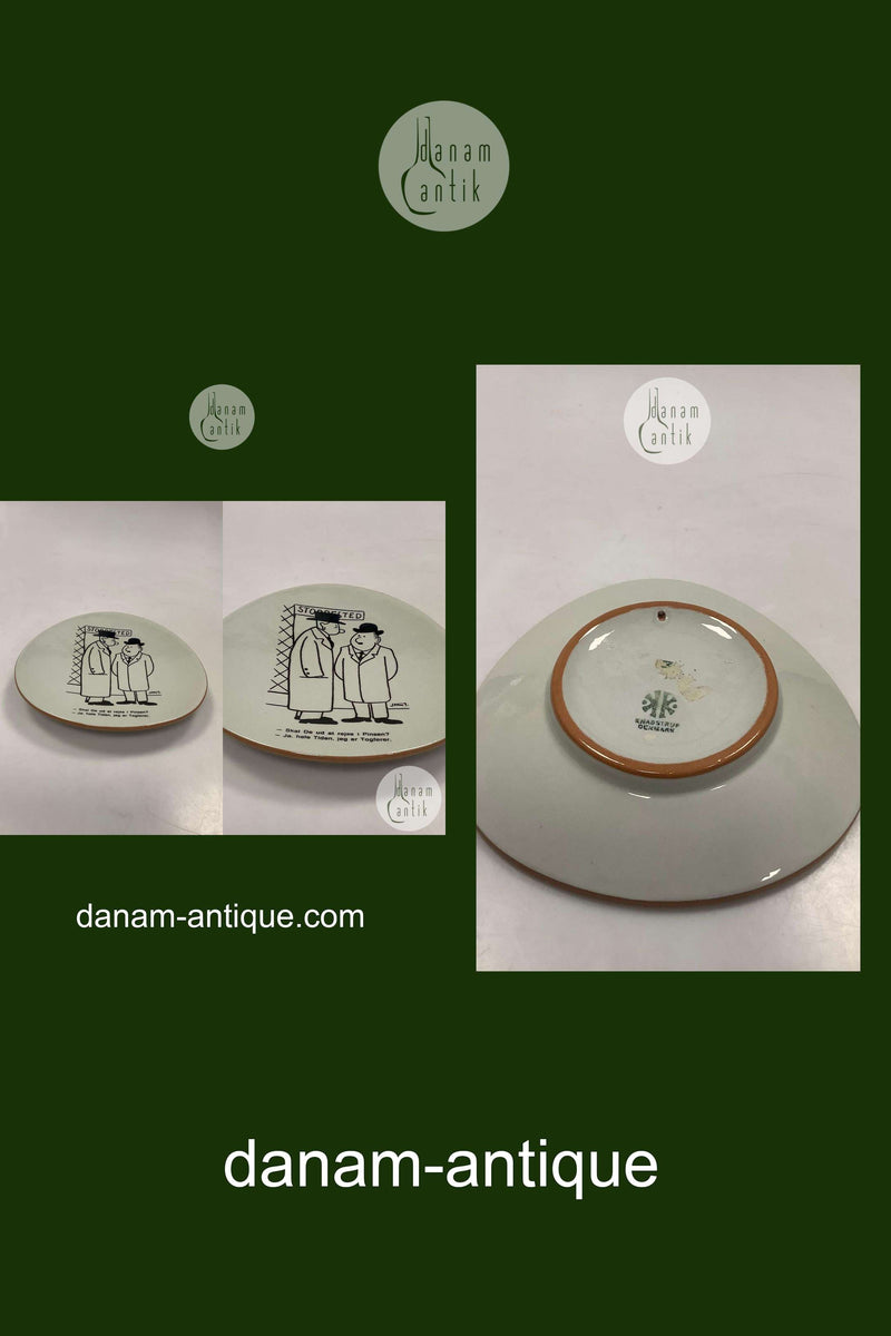 Knabstrup Platte med Storm P. Motiv og Vers